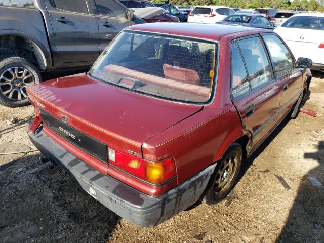 1HGED3640JA032594 - 1988 HONDA CIVIC DX BURGUNDY photo 3