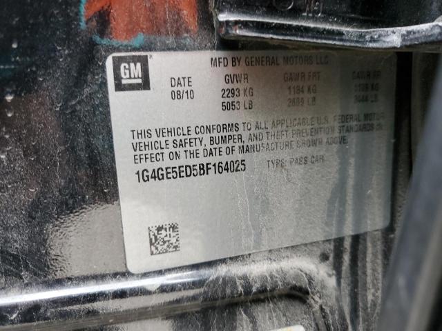 1G4GE5ED5BF164025 - 2011 BUICK LACROSSE CXS BLACK photo 12