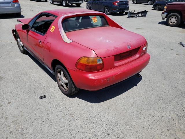 JHMEH6160SS007850 - 1995 HONDA CIVIC DEL SOL SI RED photo 2