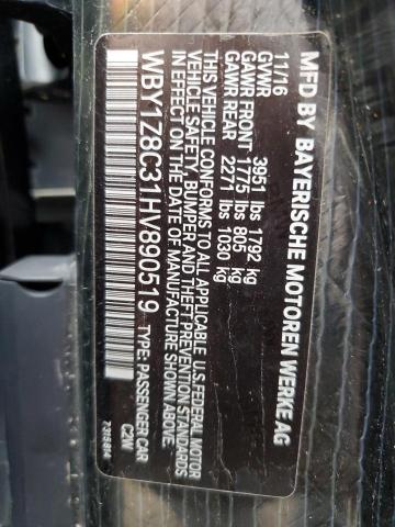 WBY1Z8C31HV890519 - 2017 BMW I3 REX 黑色 照片 12