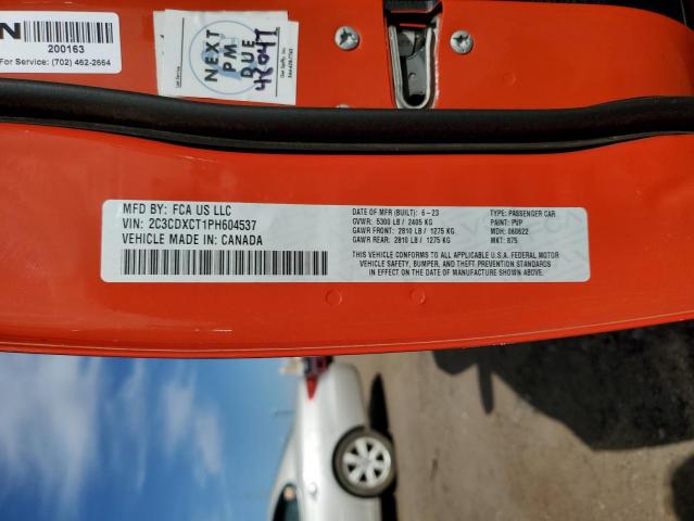 2C3CDXCT1PH604537 - 2023 DODGE CHARGER R/T 橙色 照片 12