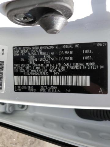 5TDGZRBH5NS252620 - 2022 TOYOTA HIGHLANDER XLE Ağ foto 14