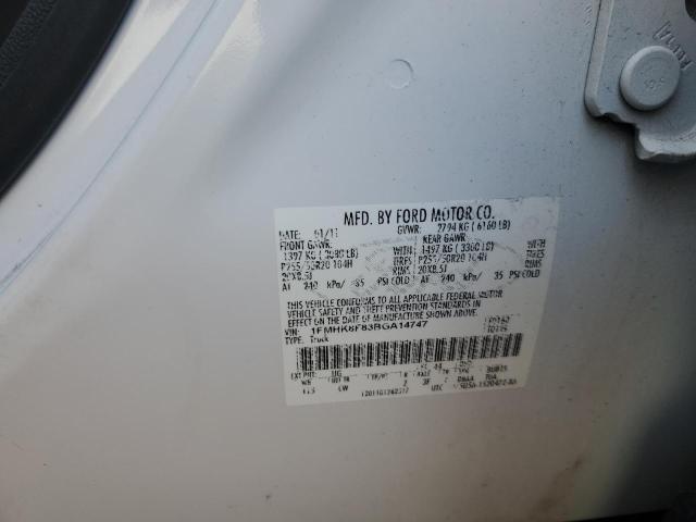 1FMHK8F83BGA14747 - 2011 FORD EXPLORER LIMITED Weiß Foto 13