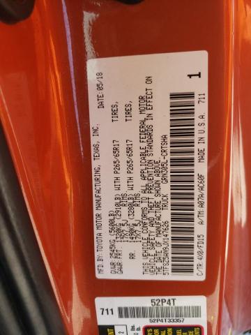 5TFSZ5AN9JX147626 - 2018 TOYOTA TACOMA ACCESS CAB ნარინჯისფერი ფოტო 12