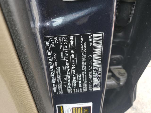 4JGDA5HB2DA212640 - 2013 MERCEDES-BENZ ML 350 4MATIC BLACK photo 14