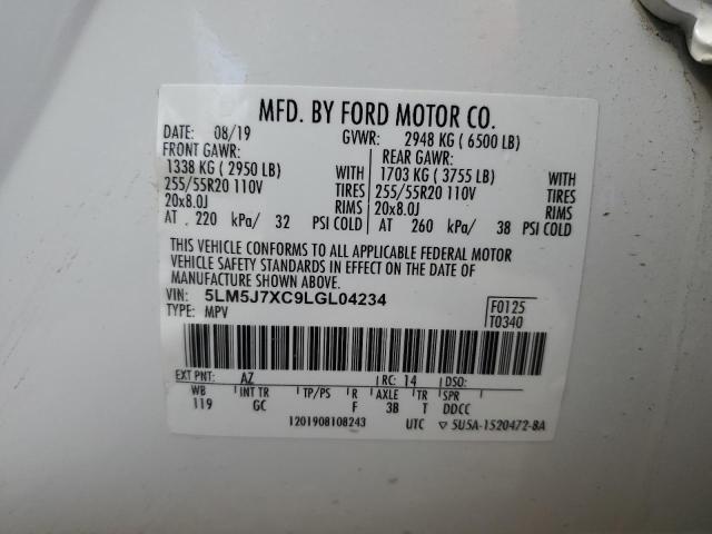 5LM5J7XC9LGL04234 - 2020 LINCOLN AVIATOR RESERVE Beyaz fotoğraf 13