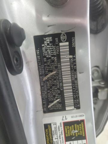 4T1BK1EB0DU001291 - 2013 TOYOTA AVALON BASE SILVER photo 12