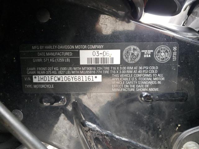 1HD1FCW106Y681161 - 2006 HARLEY-DAVIDSON FLHTCUI 双色 照片 9