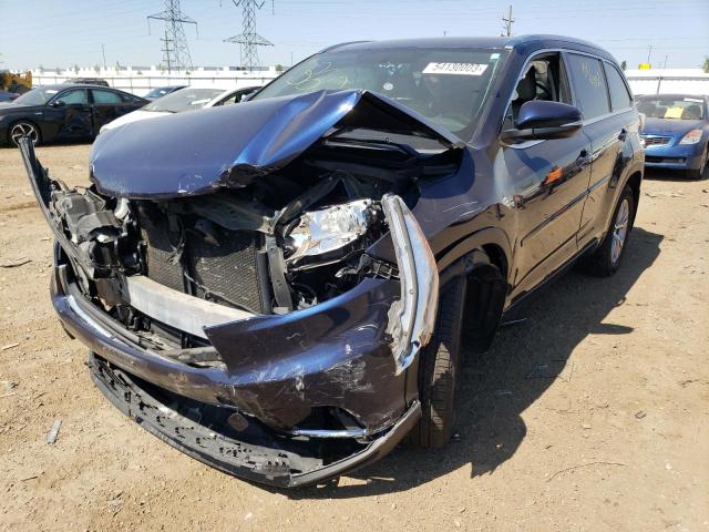 5TDJKRFH5FS204704 - 2015 TOYOTA HIGHLANDER XLE 蓝色 照片 1
