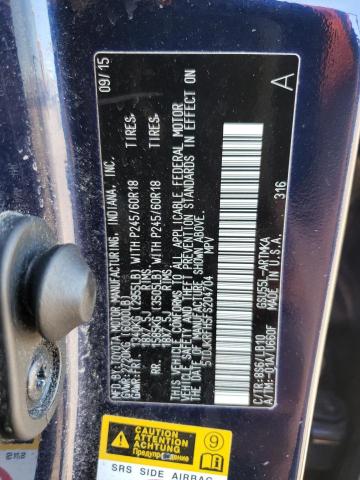 5TDJKRFH5FS204704 - 2015 TOYOTA HIGHLANDER XLE 蓝色 照片 12