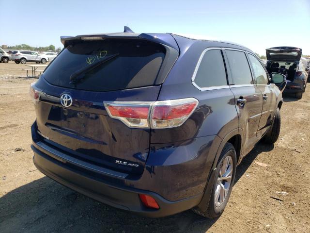 5TDJKRFH5FS204704 - 2015 TOYOTA HIGHLANDER XLE 蓝色 照片 3