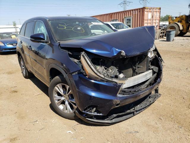 5TDJKRFH5FS204704 - 2015 TOYOTA HIGHLANDER XLE 蓝色 照片 4