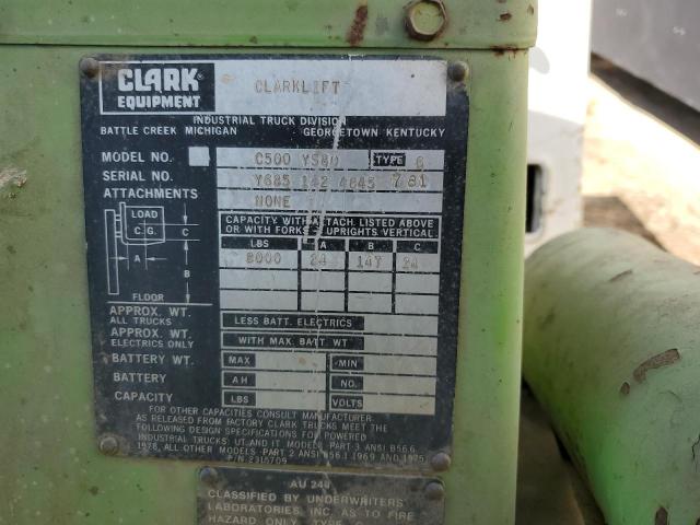 Y6851424845781 - 1999 CLAR FORKLIFT 绿色 照片 10