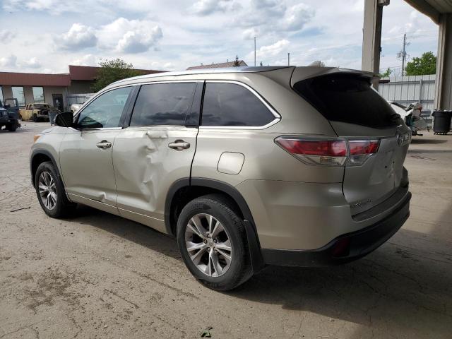 5TDJKRFH4FS120650 - 2015 TOYOTA HIGHLANDER XLE ბეჟი ფოტო 2