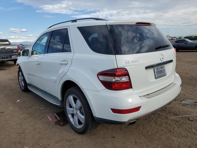 4JGBB8GB4AA623511 - 2010 MERCEDES-BENZ ML 350 4MATIC WHITE photo 2