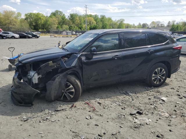 5TDGZRBH6NS178687 - 2022 TOYOTA HIGHLANDER XLE BLACK photo 1