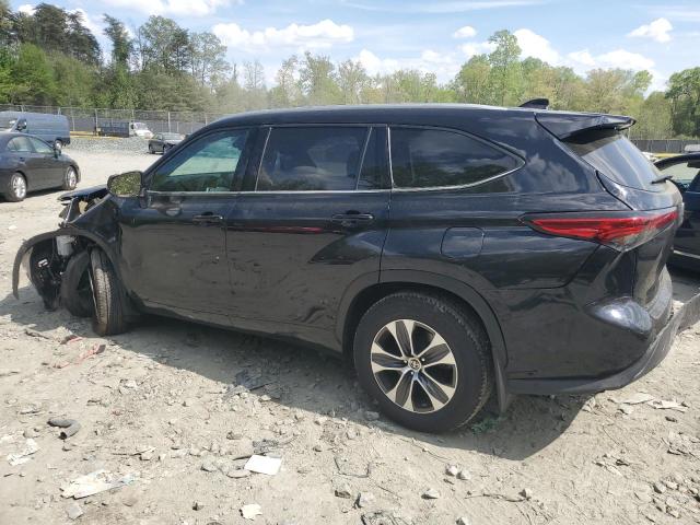 5TDGZRBH6NS178687 - 2022 TOYOTA HIGHLANDER XLE BLACK photo 2