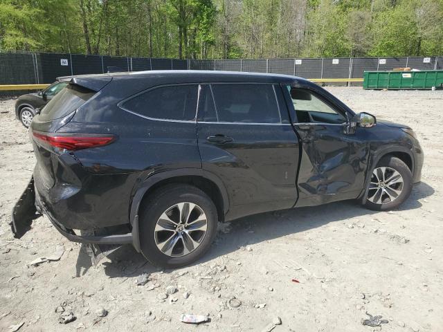 5TDGZRBH6NS178687 - 2022 TOYOTA HIGHLANDER XLE BLACK photo 3