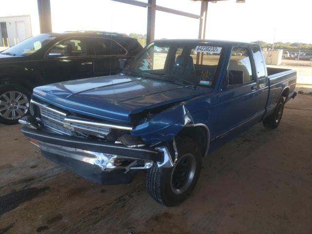 1GCCS19Z9N8154987 - 1992 CHEVROLET S TRUCK S10 BLUE photo 2