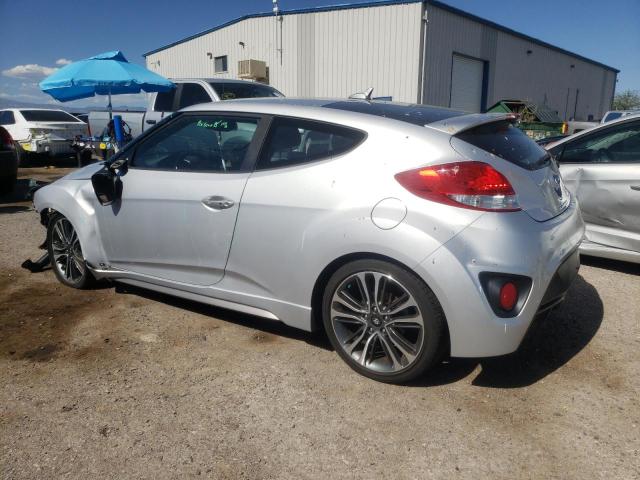 KMHTC6AE9GU297558 - 2016 HYUNDAI VELOSTER TURBO SILVER photo 2