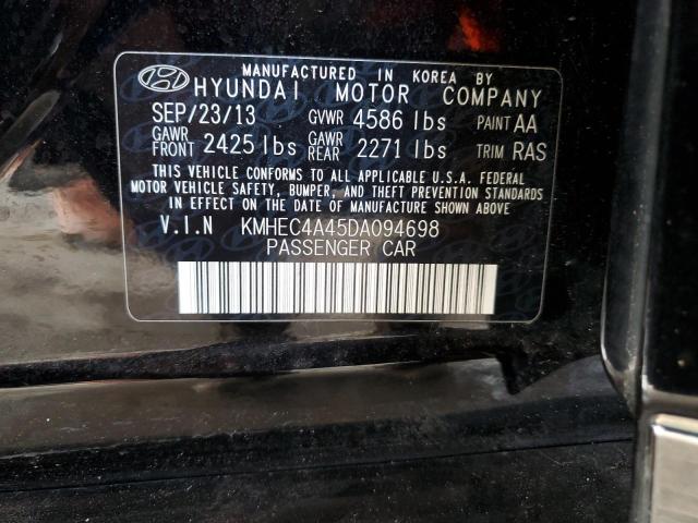 KMHEC4A45DA094698 - 2013 HYUNDAI SONATA HYBRID BLACK photo 13