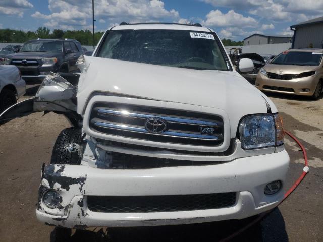 5TDBT48A62S117120 - 2002 TOYOTA SEQUOIA LIMITED WHITE photo 5