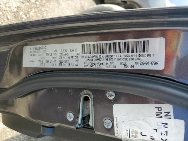 1C6RR6TT0KS707197 - 2019 RAM 1500 CLASS SLT 黑色 照片 12