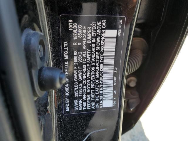 SHHFK7H45KU401289 - 2019 HONDA CIVIC SPORT BLACK photo 13