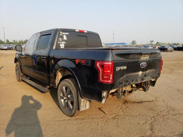 1FTEW1EG3FFB49525 - 2015 FORD F150 SUPERCREW BLACK photo 2