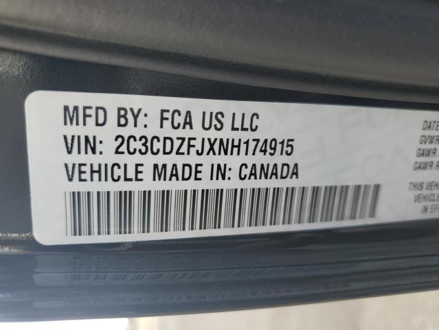 2C3CDZFJXNH174915 - 2022 DODGE CHALLENGER R/T SCAT PACK BLACK photo 13