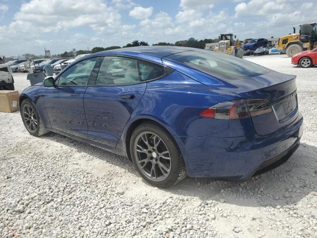 5YJSA1E50MF452893 - 2021 TESLA MODEL S BLUE photo 2