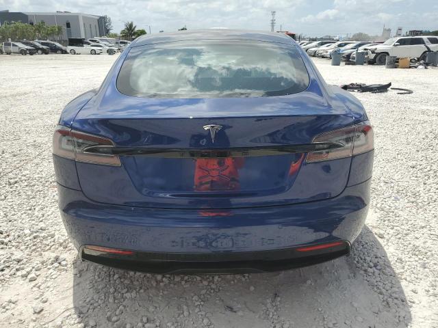 5YJSA1E50MF452893 - 2021 TESLA MODEL S BLUE photo 6