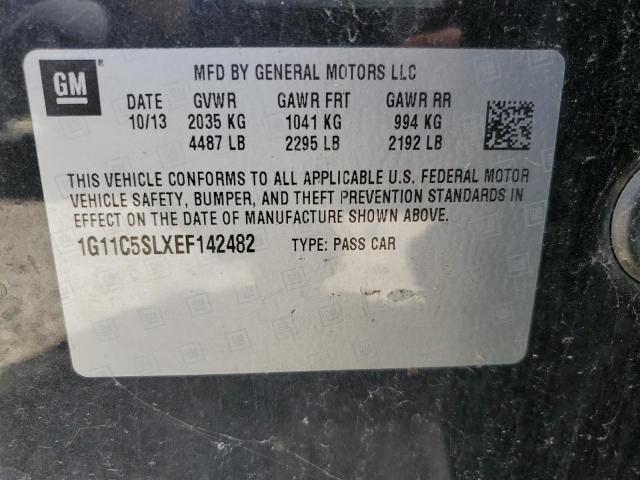 1G11C5SLXEF142482 - 2014 CHEVROLET MALIBU 1LT BLACK photo 12