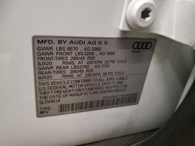 WA1VAAF77HD002808 - 2017 AUDI Q7 PRESTIGE 白色 照片 14