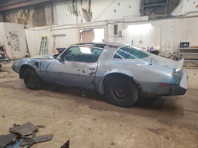 2W87TAL147201 - 1980 PONTIAC FIREBIRD BLUE photo 2