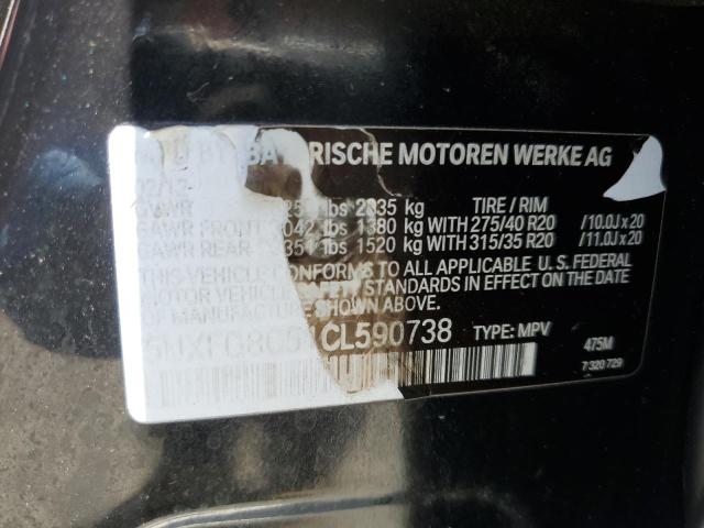 5UXFG8C51CL590738 - 2012 BMW X6 XDRIVE50I შავი ფოტო 13