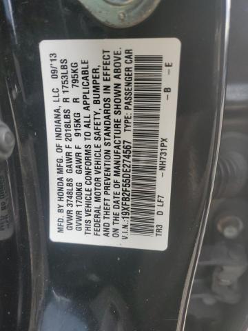 19XFB2F55DE274567 - 2013 HONDA CIVIC LX BLACK photo 12