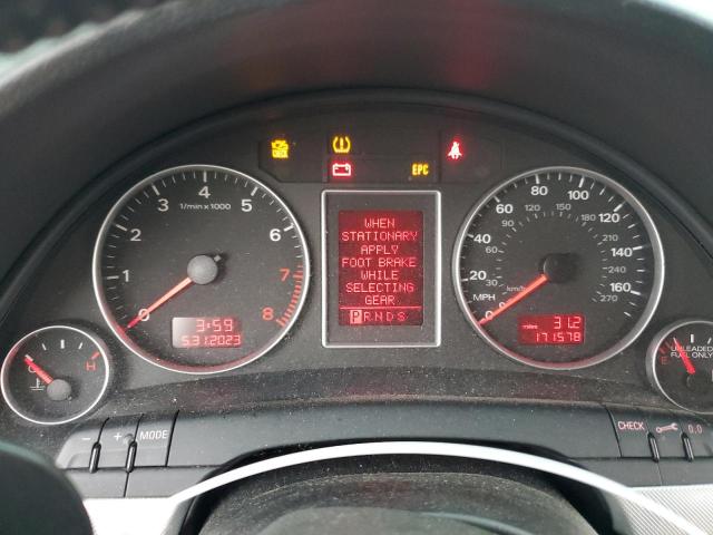 WAUAF78E08A035684 - 2008 AUDI A4 2.0T SILVER photo 9