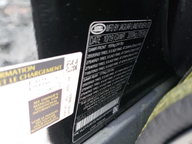 SALGV5SE1LA585829 - 2020 LAND ROVER RANGE ROVE AUTOBIOGRAPHY BLACK photo 13