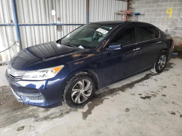 1HGCR2F34HA156968 - 2017 HONDA ACCORD LX BLUE photo 1