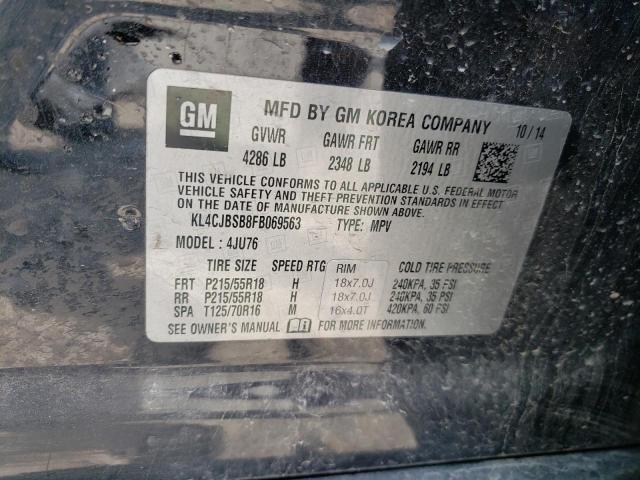 KL4CJBSB8FB069563 - 2015 BUICK ENCORE CONVENIENCE 黑色 照片 12