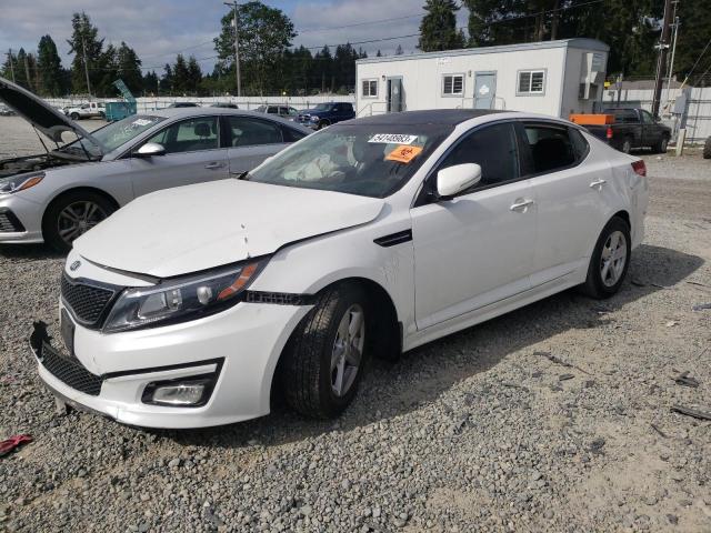 KNAGM4A72F5572315 - 2015 KIA OPTIMA LX WHITE photo 1