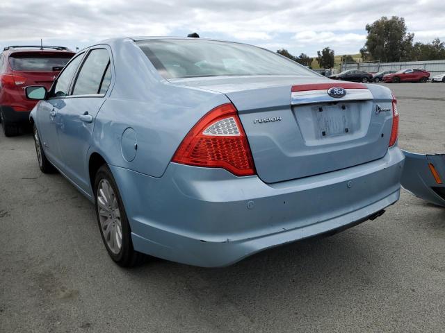 3FADP0L38AR220741 - 2010 FORD FUSION HYBRID BLUE photo 2