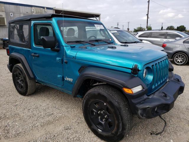 1C4GJXAG1LW143038 - 2020 JEEP WRANGLER SPORT TURQUOISE photo 4