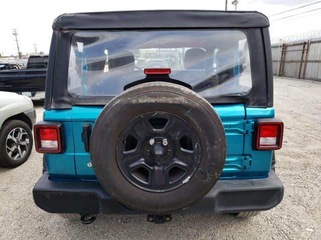 1C4GJXAG1LW143038 - 2020 JEEP WRANGLER SPORT TURQUOISE photo 6