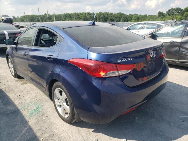 KMHDH4AE6DU550101 - 2013 HYUNDAI ELANTRA GLS BLUE photo 2