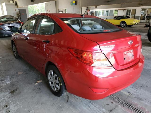 KMHCT4AE9CU041306 - 2012 HYUNDAI ACCENT GLS RED photo 3