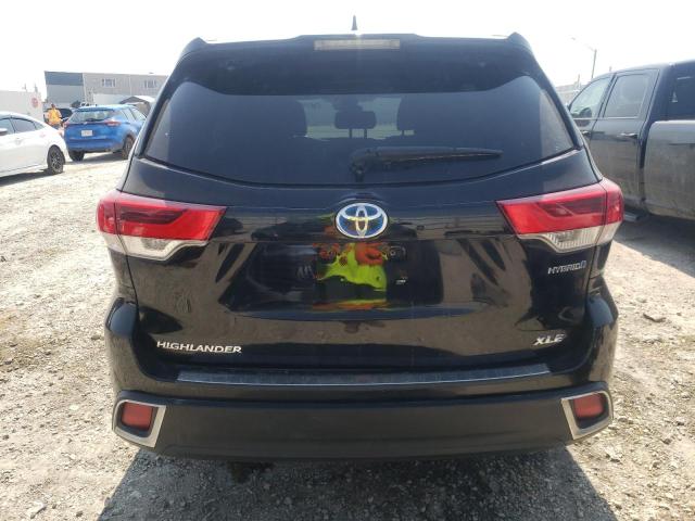 5TDJGRFHXKS059400 - 2019 TOYOTA HIGHLANDER HYBRID BLACK photo 6