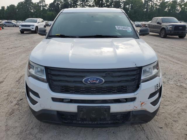1FM5K8AR7JGA83443 - 2018 FORD EXPLORER POLICE INTERCEPTOR WHITE photo 5