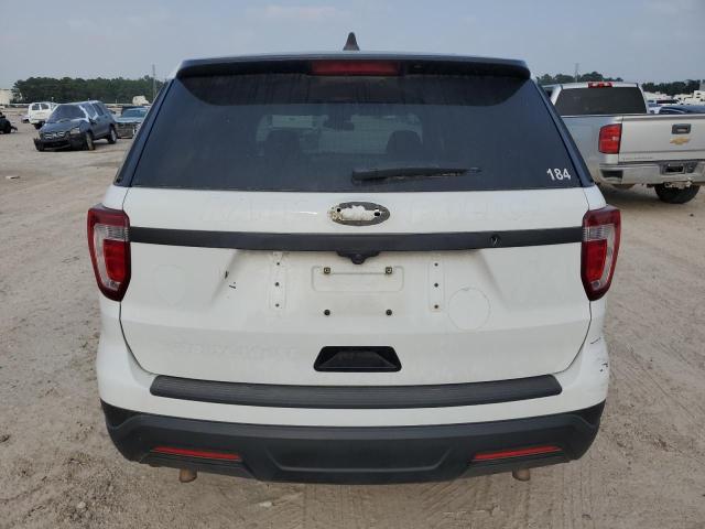 1FM5K8AR7JGA83443 - 2018 FORD EXPLORER POLICE INTERCEPTOR WHITE photo 6